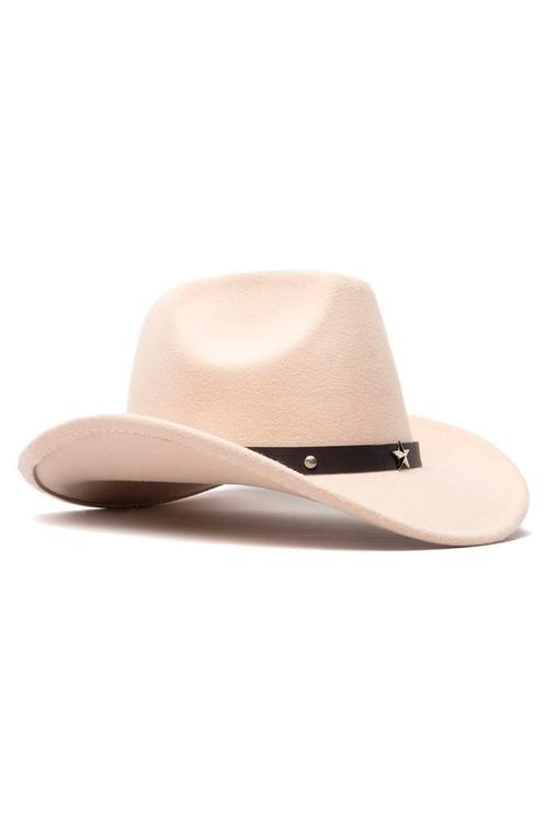 Cowboyhoed Ecru Beige Wolvilt Ster Lichtbruine Cowboy Wester, Kleding | Heren, Carnavalskleding en Feestkleding, Nieuw, Ophalen of Verzenden