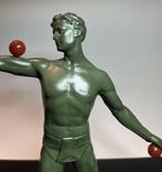 Statuette, kuglarz - 28 cm - Zamac - marbre, Antiek en Kunst