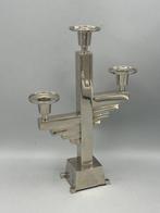 Kandelaar - Aluminium, nikkel - Retro kandelaar