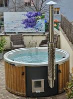 Hottub van jacuzzi kwaliteit! | houtgestookt en/of hybride, Tuin en Terras, Ophalen of Verzenden, Nieuw, Pomp, Vast