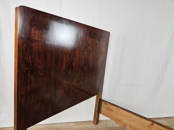 Bed - Eenpersoonsbed in walnoothout Art Decò -, Antiek en Kunst, Kunst | Designobjecten