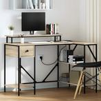 vidaXL Bureau met lade Sonoma eiken 120 x 79 x 86,5 cm, Huis en Inrichting, Bureaus, Verzenden, Nieuw