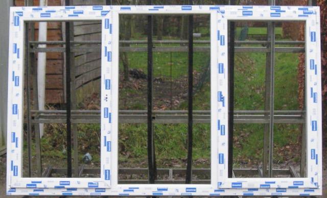 pvc raam ,chassis , venster , kozijn 246 x 149 wit, Bricolage & Construction, Châssis & Portes coulissantes, Enlèvement ou Envoi