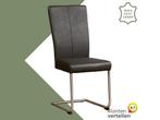 Leren eetkamerstoel Dry - Toledo Antracite (donkergrijs) -, Huis en Inrichting, Stoelen, Nieuw, Leer, Ophalen of Verzenden, Eén