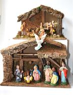 Kerstdecoratie handgeschilderd - 2 oude nativityscene met, Nieuw