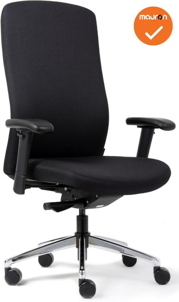 Heavy Duty Bureaustoel - NIEUW - Zwarte stoffering - Chroom, Articles professionnels, Aménagement de Bureau & Magasin | Mobilier de bureau & Aménagement