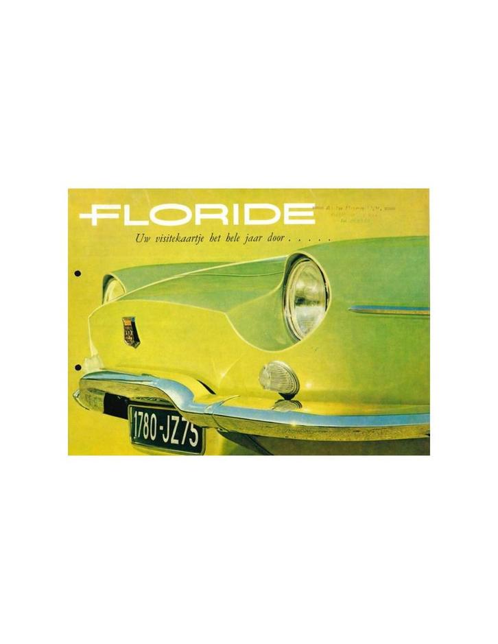 1962 RENAULT FLORIDE BROCHURE NEDERLANDS, Livres, Autos | Brochures & Magazines