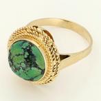 Ring - 18 karaat Geel goud - 4.05ct. tw. Turquoise, Nieuw