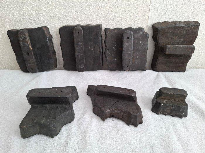 Drukblokken (7) - Indonesië - Batik stempels, Antiek en Kunst, Kunst | Niet-Westerse kunst