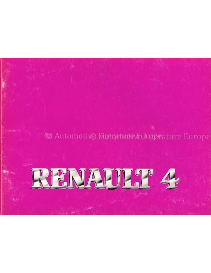 1983 RENAULT 4 INSTRUCTIEBOEKJE FRANS, Auto diversen, Handleidingen en Instructieboekjes, Ophalen of Verzenden