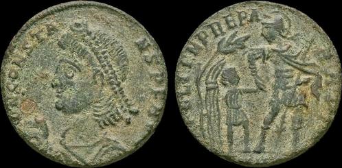 337-350a Roman Constans Ae follis soldier advancing right..., Postzegels en Munten, Munten en Bankbiljetten | Verzamelingen, Verzenden