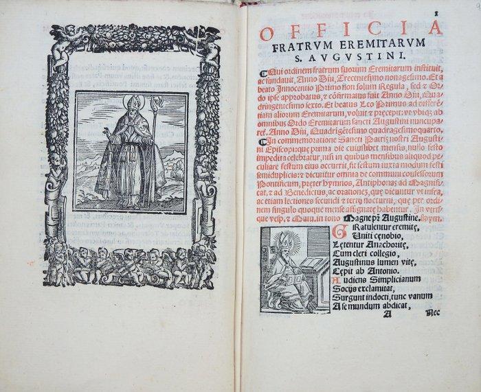 . - Officia fratrvm eremitarvm Sancti Avgvstini secundum, Antiquités & Art, Antiquités | Livres & Manuscrits