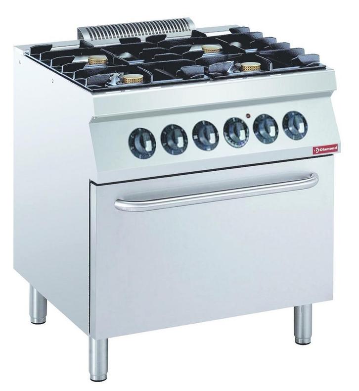Gasfornuis | 4 Branders | 4x 5.5kW | Met Elektrische Oven |, Zakelijke goederen, Horeca | Keukenapparatuur, Nieuw in verpakking