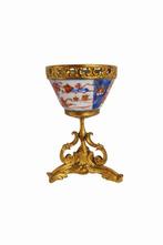 Kom - Verguld brons, hard-paste Japans porselein -