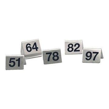 Tafelnummer | 51 t/m 100 | RVS | 2-zijdig | 55x35(h)mm EMGA, Verzenden