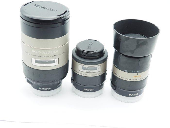 Minolta V lenzen voor APS: 400mm + 80-240mm + 50mm | Prime, TV, Hi-fi & Vidéo, Appareils photo analogiques