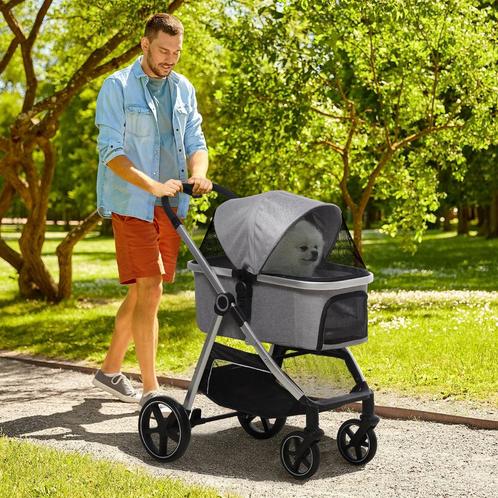 Hondenbuggy - ZooPlus - Inklapbaar - Lichtgrijs, Dieren en Toebehoren, Honden-accessoires, Nieuw, Ophalen of Verzenden