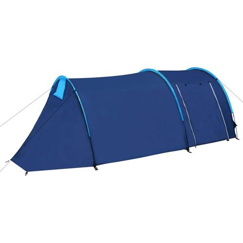 vidaXL Tent 4-persoons marineblauw en lichtblauw, Caravanes & Camping, Tentes, Envoi