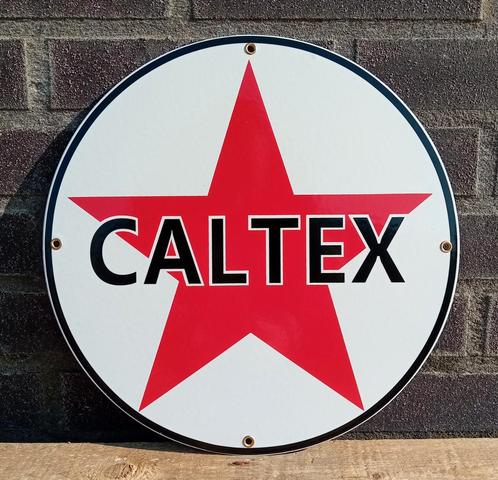Caltex vlak emaille bord, Collections, Marques & Objets publicitaires, Envoi