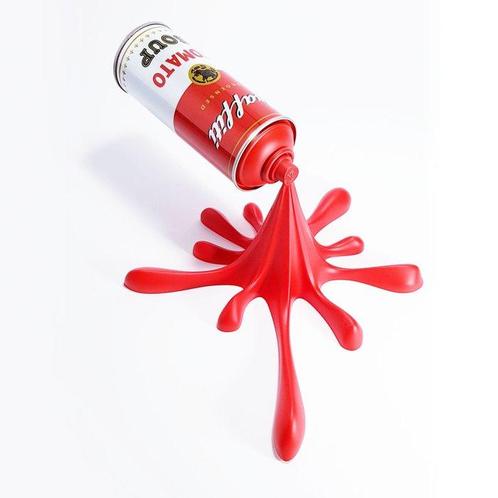 2FAST - Red Graffiti Tomato Soup Splash Sculpture | Modern, Antiek en Kunst, Kunst | Schilderijen | Modern