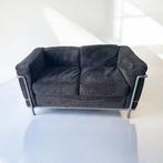 Cassina - Le Corbusier - Sofa - LC2 - Staal, ALCANTARA, Antiek en Kunst