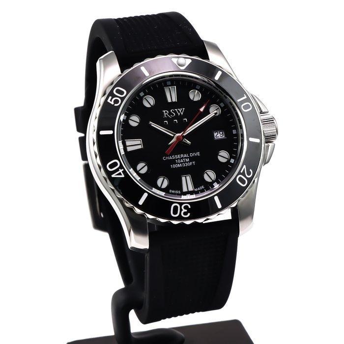 RSW - Chasseral Dive Quartz Swiss Watch - RSWM137-SX-3 -, Handtassen en Accessoires, Horloges | Heren