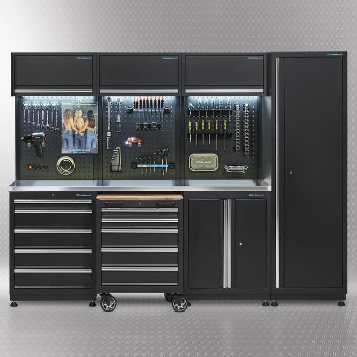 Datona Werkplaatsinrichting PREMIUM met RVS werkblad 265 cm, Doe-het-zelf en Bouw, Werkbanken, Ophalen of Verzenden