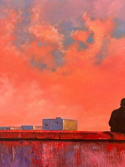 Alexy Berthelot - Nocturne escape, Antiek en Kunst, Kunst | Schilderijen | Modern