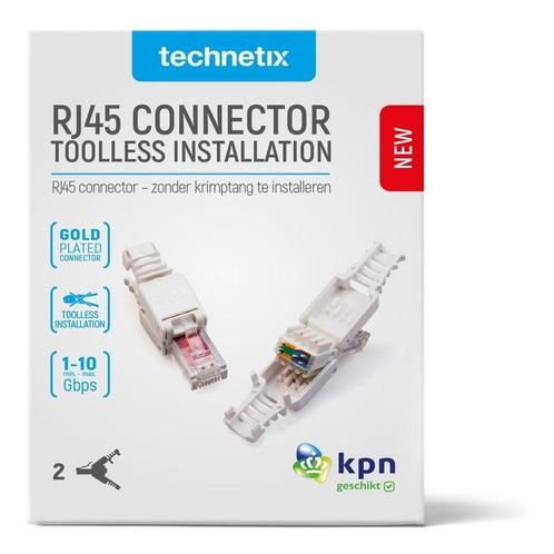 echnetix RJ45-DIY connectoren CAT6 per 2 stuks, Audio, Tv en Foto, Schotelantennes, Nieuw, Ophalen of Verzenden