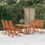vidaXL 7-delige Tuinset massief eucalyptushout, Tuin en Terras, Tuinsets en Loungesets, Verzenden, Nieuw, Tuinset