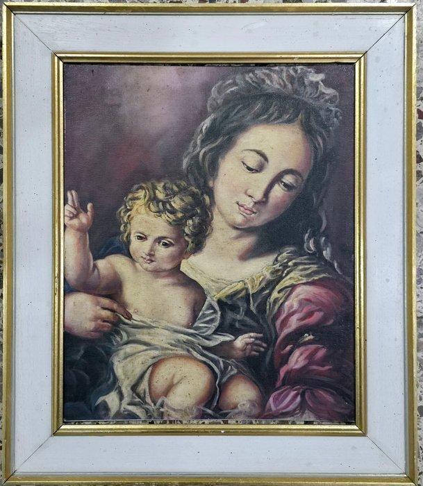 Italiaanse school (XX) - Madonna con bambino, Antiek en Kunst, Kunst | Schilderijen | Klassiek