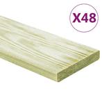 vidaXL Terrasplanken 48 st 5,76 m² 1 m massief grenenhout, Doe-het-zelf en Bouw, Vloerdelen en Plavuizen, Verzenden, Nieuw