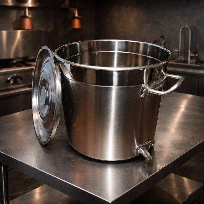 Kookpan - Kookpot van 30 liter met kraan voor professioneel, Antiek en Kunst, Antiek | Keukengerei