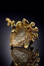 Citrien - Zilver - Ring - Botanische elegantie