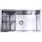 Lendo Online Évier de Cuisine Inox Argent 74×44 cm Égouttoir, Bricolage & Construction