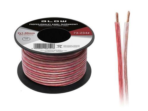2 x 1.00 mm OFC zwart/rood op rol 10 meter 2-aderige, Doe-het-zelf en Bouw, Elektriciteit en Kabels, Kabel of Snoer, Verzenden