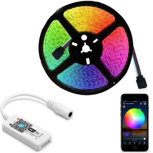 LED Strip RGB - 5 meter - complete set - type 5050 - 30 Led, Huis en Inrichting, Lampen | Overige, Ophalen of Verzenden