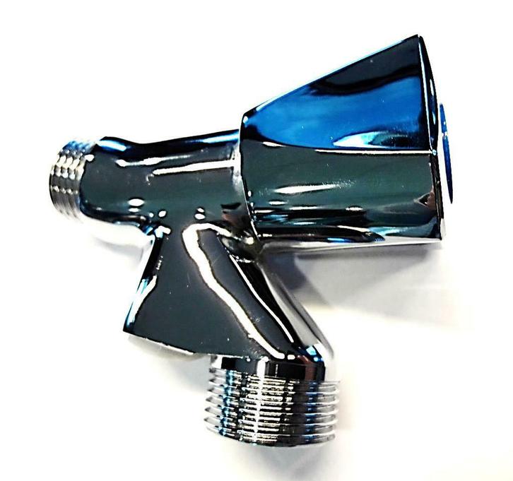 Wasmachinekraan chroom KIWA z/keerklep, Bricolage & Construction, Sanitaire, Enlèvement ou Envoi