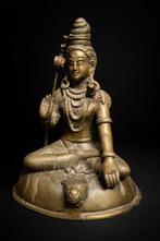 Beeld, Shiva gegoten brons - 19.5 cm - Brons, Antiek en Kunst