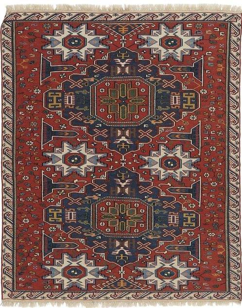 Vieux Kilim Russe Shirvan Kilim - Kelim - 152 cm - 124 cm, Maison & Meubles, Ameublement | Tapis & Moquettes