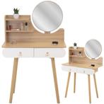 Make up tafel - kaptafel met spiegel - 2 lades - hout wit, Handtassen en Accessoires, Ophalen of Verzenden, Nieuw