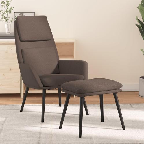 vidaXL Relaxstoel met voetenbank stof taupe, Huis en Inrichting, Fauteuils, Nieuw, Verzenden