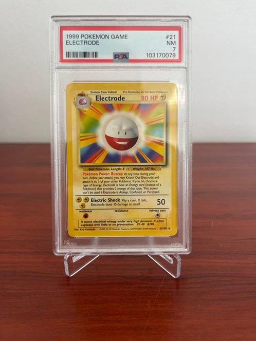 WOTC Pokémon - 1 Graded card - ELECTRODE 21/102 BASE SET, Hobby en Vrije tijd, Verzamelkaartspellen | Pokémon