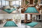 Turquoise vintage - Tapis - 255 cm - 145 cm - avec, Huis en Inrichting, Nieuw