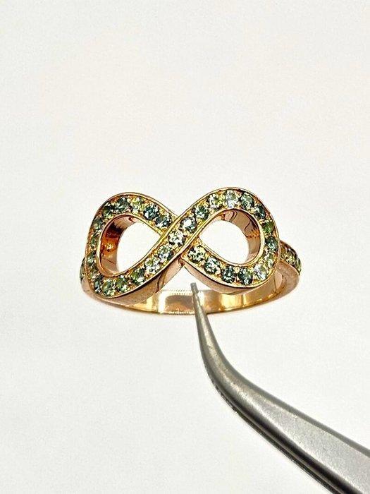 Zonder minimumprijs - Ring Zilver Saffier, Handtassen en Accessoires, Ringen