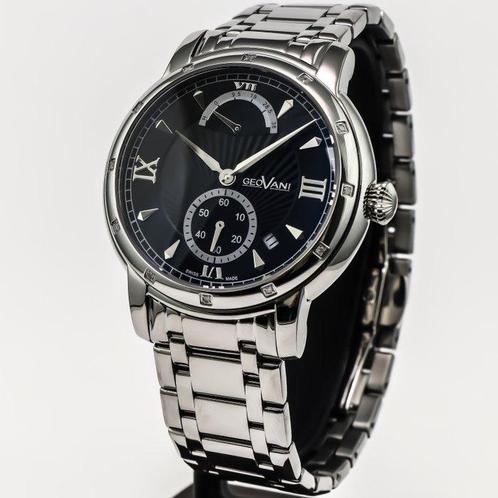 GEOVANI - Swiss Automatic Diamond Watch - GORA595-SS-D-3 -, Handtassen en Accessoires, Horloges | Heren