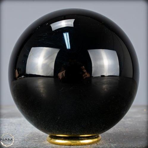 Natuurlijke zwarte obsidiaan Kugel, Mexico- 1276.63 g, Verzamelen, Dierenverzamelingen