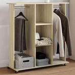 vidaXL Kledingkast met wielen 102x38x110 cm bewerkt hout, Huis en Inrichting, Kasten | Kleerkasten, Verzenden, Nieuw