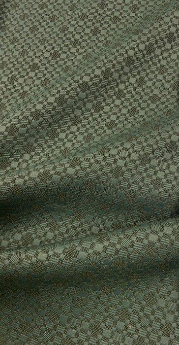 Geweven stof met opzet in tint op tint bosgroen in dubbele, Antiek en Kunst, Antiek | Tapijten, Tafelkleden en Textiel