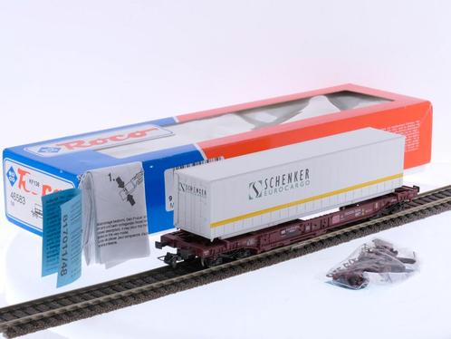 Schaal H0 Roco 46583 containerwagen Sdkms Schenker van..., Hobby en Vrije tijd, Modeltreinen | H0, Gelijkstroom, Analoog, Zo goed als nieuw